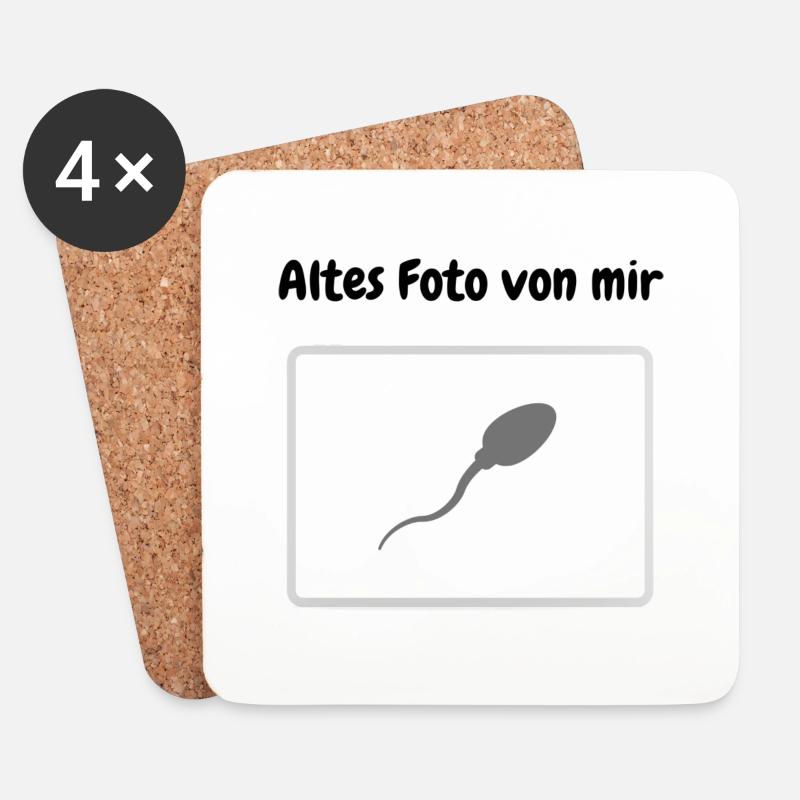 Altes Foto von mir - Untersetzer (4er-Set) - Weiß