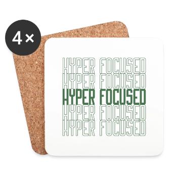 Hyperfocused in green - Untersetzer (4er-Set) - Weiß - Vorne
