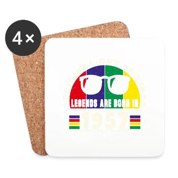 Original - One of Kind 1957 Birthday Gift. - Coasters (set of 4) - white - Front