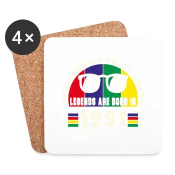 Original - One of Kind 1991 Birthday Gift. - Coasters (set of 4) - white - Front