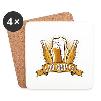 I Do Crafts Craft Beer Brewer Homebrew - Untersetzer (4er-Set) - Weiß - Vorne