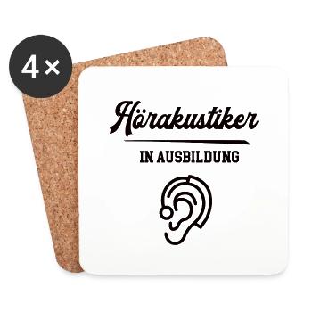 Hörakustiker in Ausbildung Hörakustikerausbildung - Untersetzer (4er-Set) - Weiß - Vorne
