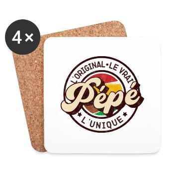 Pépé L'Original Le Vrai L'Unique - Dessous de verre (lot de 4) - blanc - Devant