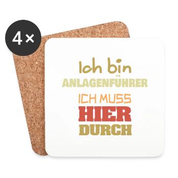 Occupation: Plant operator - Coasters (set of 4) - white - Front