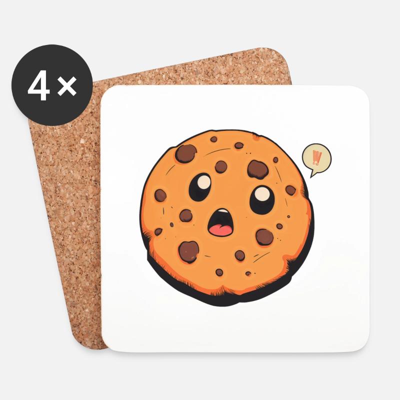 Manga Cookie - Untersetzer (4er-Set) - Weiß