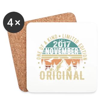 November 2017 Birthday Gift - November 2017 - Coasters (set of 4) - white - Front