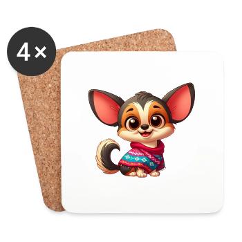 Chihuahua 11 - Coasters (set of 4) - white - Front