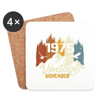 50e anniversaire - Légendaire depuis novembre 1975 - Dessous de verre (lot de 4) - blanc - Devant