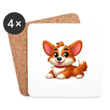 Corgi 15 - Coasters (set of 4) - white - Front