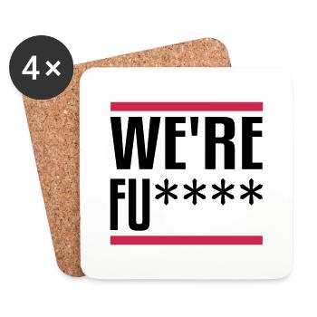 We are fu****! Wahlen 2024 in den USA. - Untersetzer (4er-Set) - Weiß - Vorne