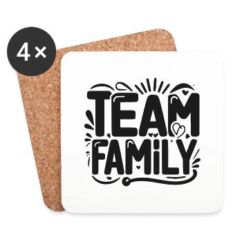 Team Family - Coasters (set of 4) - white - Front