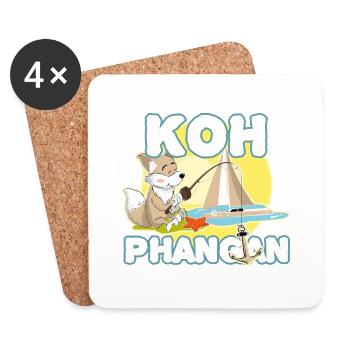 Segeln Angeln k8h phangan - Untersetzer (4er-Set) - Weiß - Vorne