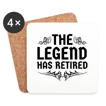 The legend has retired - Coasters (set of 4) - white - Front