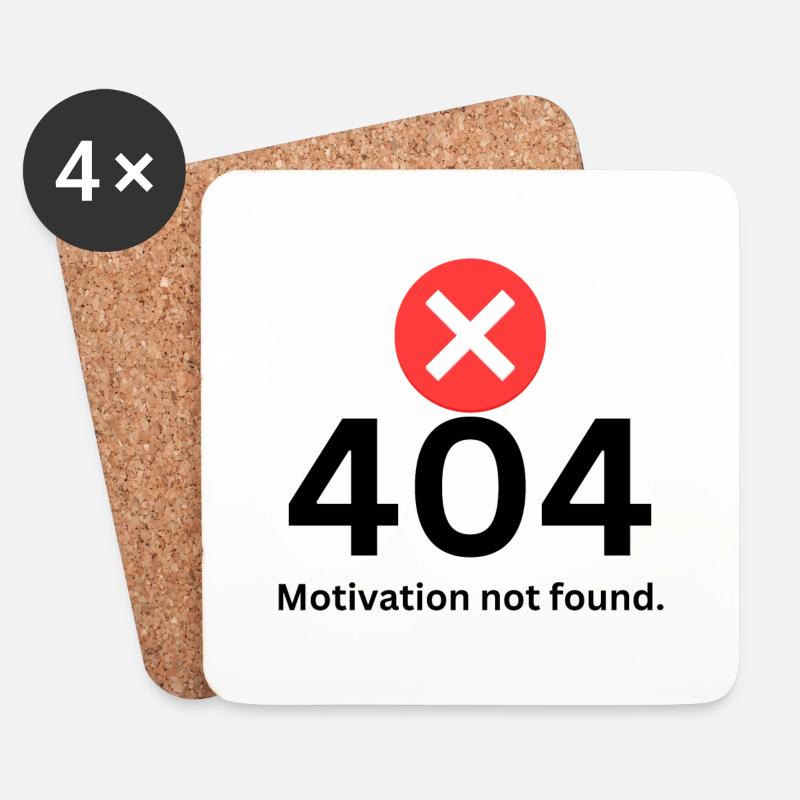 404 Motivation - Untersetzer (4er-Set) - Weiß