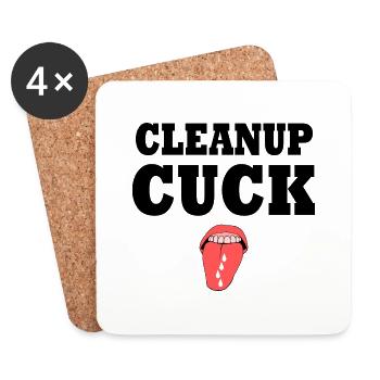Cuckold - Untersetzer (4er-Set) - Weiß - Vorne