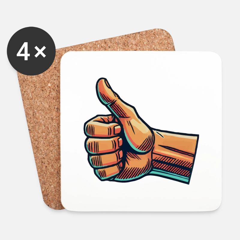 like hand - Untersetzer (4er-Set) - Weiß