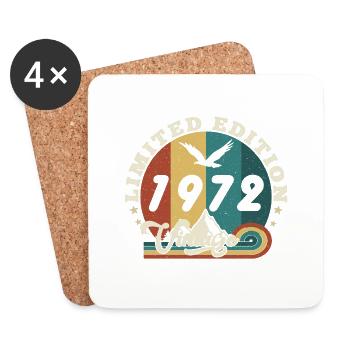 Jahrgang 1973 Retro - Bestseller - Untersetzer (4er-Set) - Weiß - Vorne