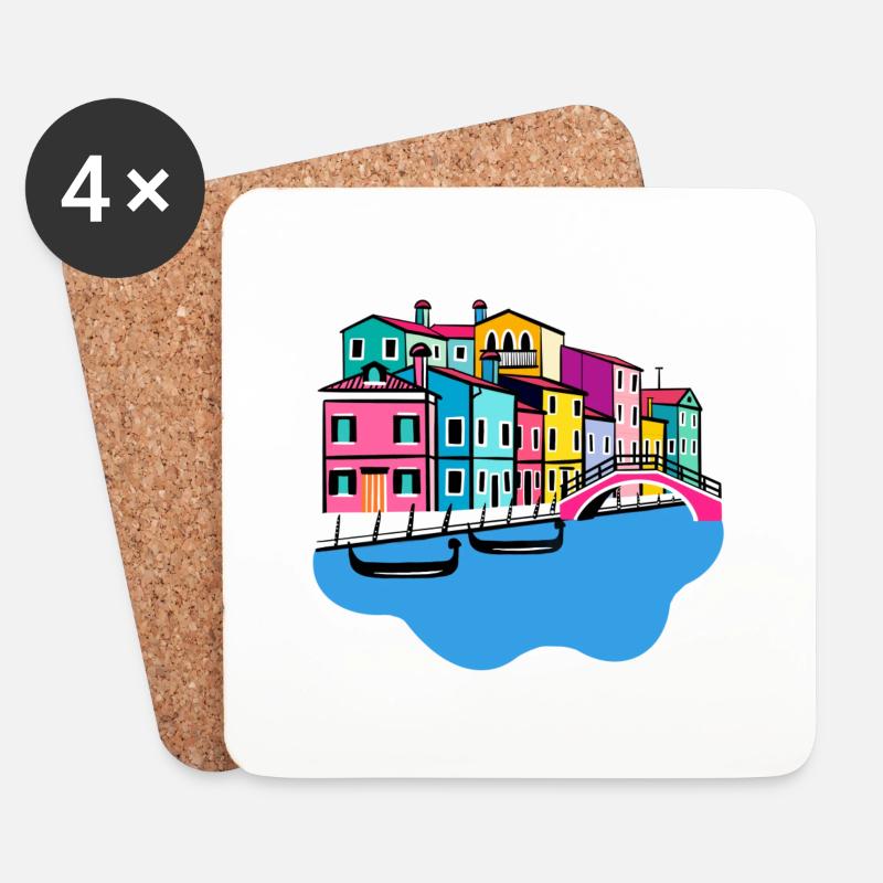 Burano - Untersetzer (4er-Set) - Weiß