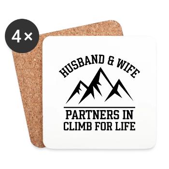 Climbing and summits for partners - Coasters (set of 4) - white - Front
