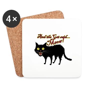 Et le chat dit Miaou - Dessous de verre (lot de 4) - blanc - Devant
