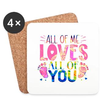 Baby loading babes women mother design newborn - Coasters (set of 4) - white - Front