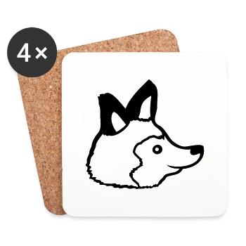 Fox Red Fox Wild Animal Clever Forest Inhabitants - Coasters (set of 4) - white - Front