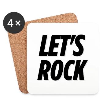Let's Rock - Untersetzer (4er-Set) - Weiß - Vorne