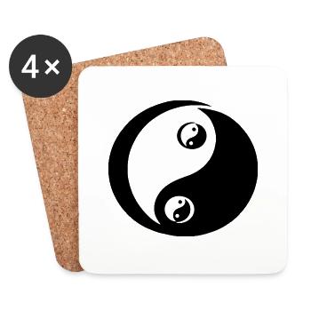 Yin Yang - Coasters (set of 4) - white - Front