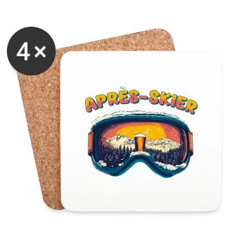 Après-ski - Coasters (set of 4) - white - Front