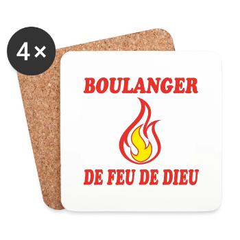 BOULANGER DE FEU DE DIEU - Dessous de verre (lot de 4) - blanc - Devant
