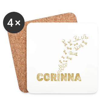 Boot Corinna - Untersetzer (4er-Set) - Weiß - Vorne