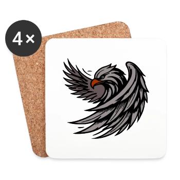 Powerful Eagle - Coasters (set of 4) - white - Front