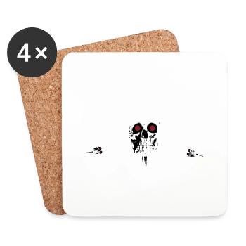 Night Lovell skull - Untersetzer (4er-Set) - Weiß - Vorne