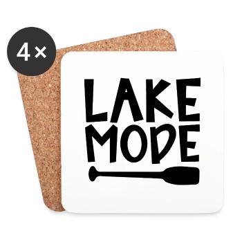 Lake Mode Adventure PaddelMotivation Design - Untersetzer (4er-Set) - Weiß - Vorne