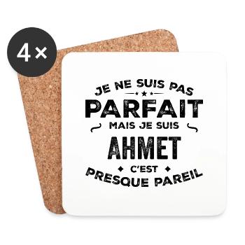 Ahmet – Un Prénom, Une Légende Drôle et Fière - Dessous de verre (lot de 4) - blanc - Devant