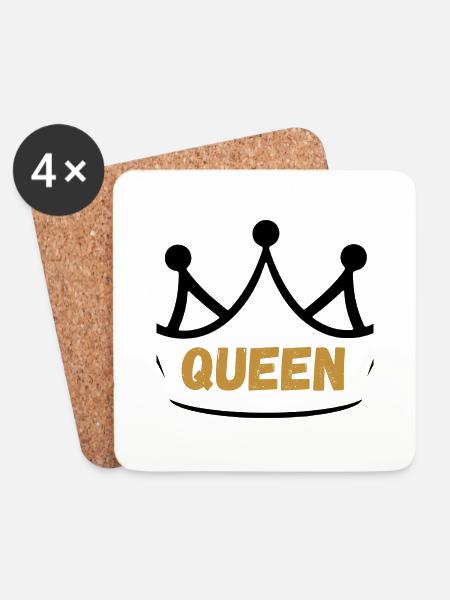 Queen - Untersetzer (4er-Set) - Weiß