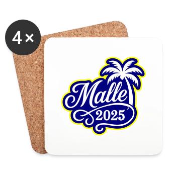 Malle 2025 Palmier - Dessous de verre (lot de 4) - blanc - Devant