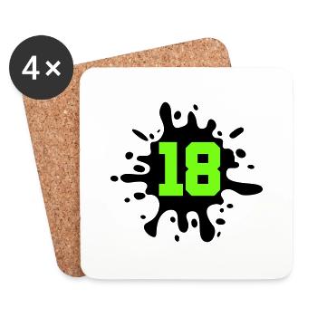 Splash of color 18 - Coasters (set of 4) - white - Front