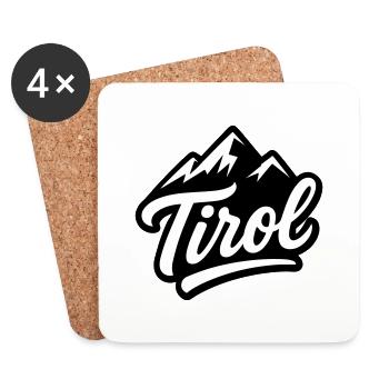 Tyrol Mountains - Coasters (set of 4) - white - Front