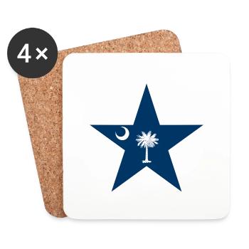 South Carolina Fan T-Shirt – For real fans! - Coasters (set of 4) - white - Front