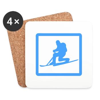 playground tele png - Untersetzer (4er-Set) - Weiß - Vorne