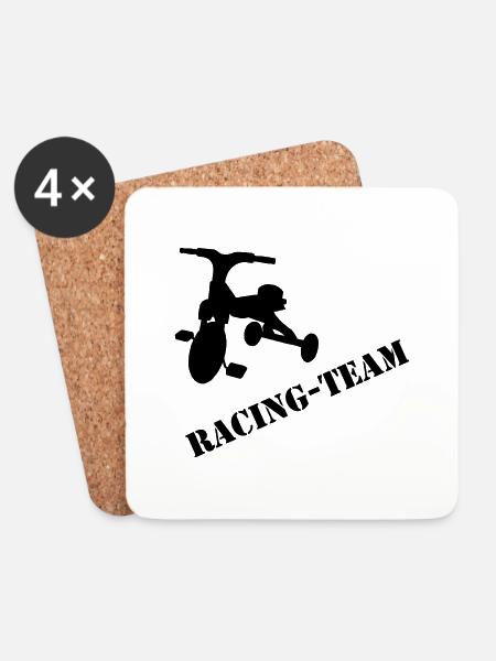 RacingTeam - Untersetzer (4er-Set) - Weiß