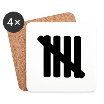 5 - Coasters (set of 4) - white - Front