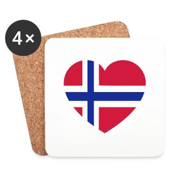 norge - Coasters (set of 4) - white - Front