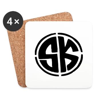 SK LOGO - Untersetzer (4er-Set) - Weiß - Vorne