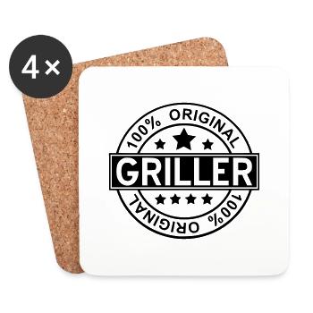 griller - Dessous de verre (lot de 4) - blanc - Devant