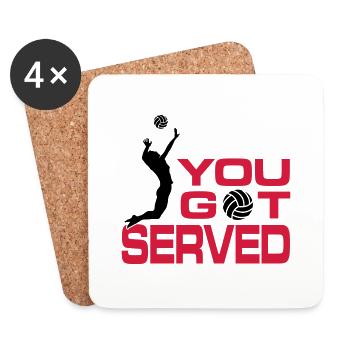 You got served - Untersetzer (4er-Set) - Weiß - Vorne