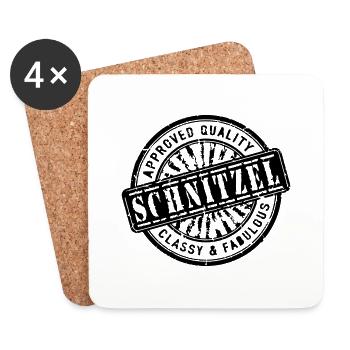 Schnitzel Stamp - Untersetzer (4er-Set) - Weiß - Vorne