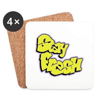 Stay Fresh - Coasters (set of 4) - white - Front