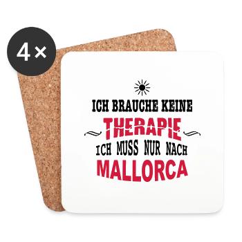THERAPIE Mallorca SONNE - Untersetzer (4er-Set) - Weiß - Vorne